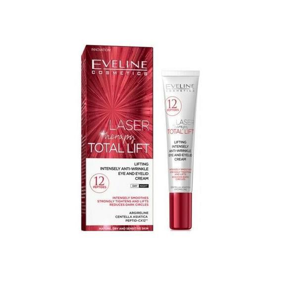 Crema de ochi, Eveline Cosmetics, Laser Therapy Total Lift, pentru ten matur, 20 ml Cosmetics imagine 2022