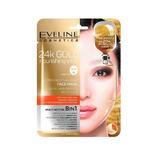 Masca de fata, Eveline Cosmetics, 24K GOLD ultra-revitalizanta 8in1, 20 ml