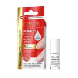 Tratament pentru unghii, Eveline Cosmetics, Nail Therapy Keratin Pro, 5 ml