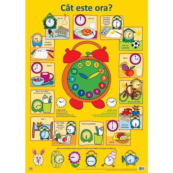 Plansa: Cat este ora?, editura Didactica Publishing House