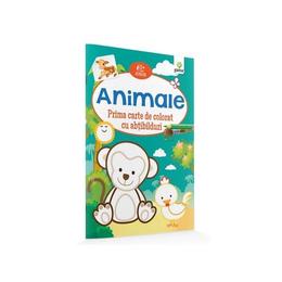 Animale - Prima carte de colorat cu abtibilduri 2 ani+, editura Gama