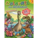 Colorati cu abtibilduri 3: Dinozauri, editura Girasol