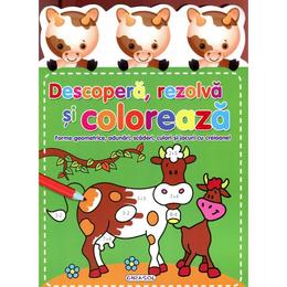 Descopera, rezolva si coloreaza - Verde, editura Girasol