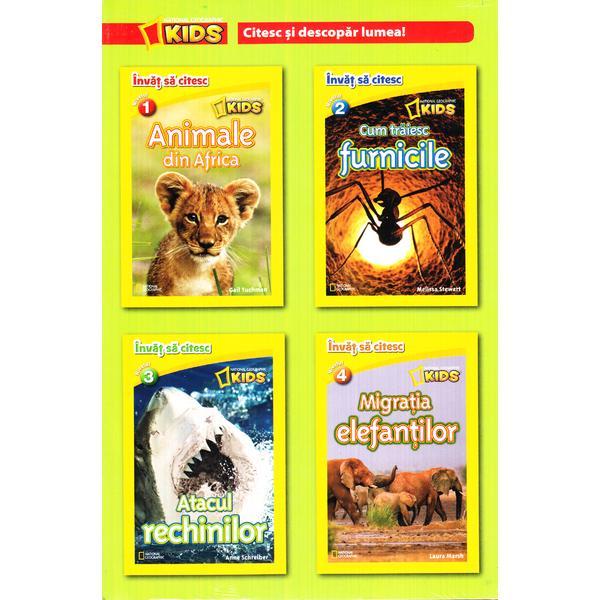 Set 4 volume National Geographic Kids: Citesc si descopar lumea!, editura Litera