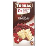 Ciocolata Alba cu Fructe Goji Torras, 75 g