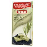 Ciocolata Alba cu Alge si Sare de Mare Neagra Torras, 75 g