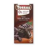 Ciocolata Neagra si Bucati de Cacao Torras, 75 g