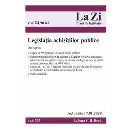 Legislatia achizitiilor publice Act. 7.01.2020, editura C.h. Beck