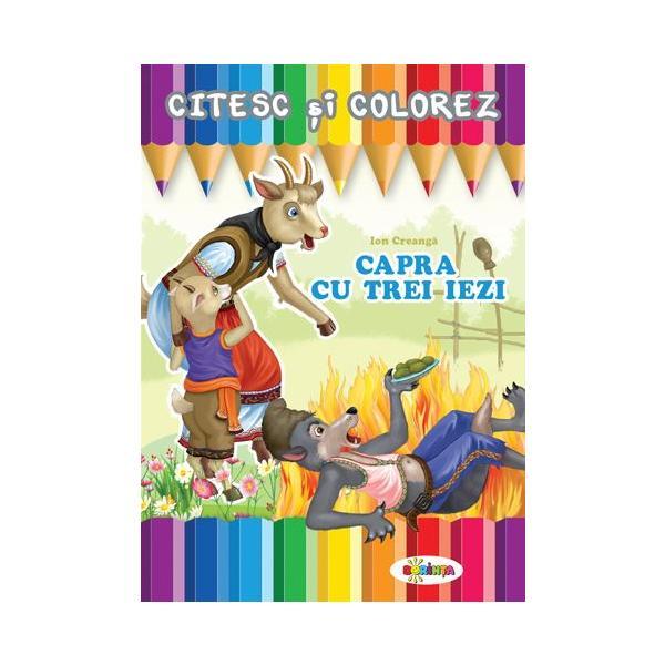 Citesc si colorez: Capra cu trei iezi, editura Dorinta