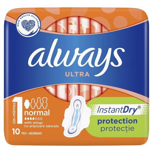 Absorbante Always Ultra Plus Normal Protecter&Gamble, 10 buc