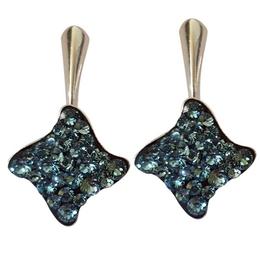 Cercei leverback ceralun aquamarine, argint 925 - queen stone