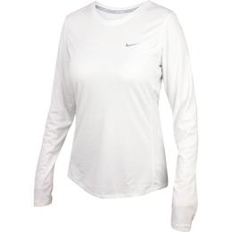 Bluza femei nike miler longsleeve longsleeve 686904-100, m, alb