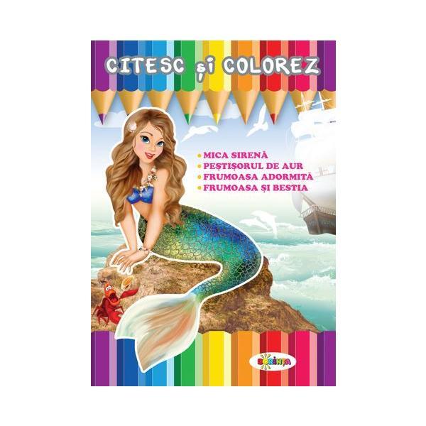 Citesc si colorez: Mica Sirena, editura Dorinta