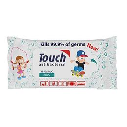 Servetele umede antibacteriene kids touch sarah, 15 buc