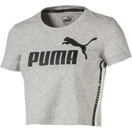 Tricou femei Puma Tape Logo Croped 85213504, M, Gri