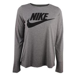 Bluza femei nike fall hbr longsleeve top aa3990-091, s, gri