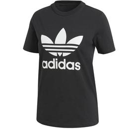 Tricou femei adidas originals trefoil cv9888, l, negru