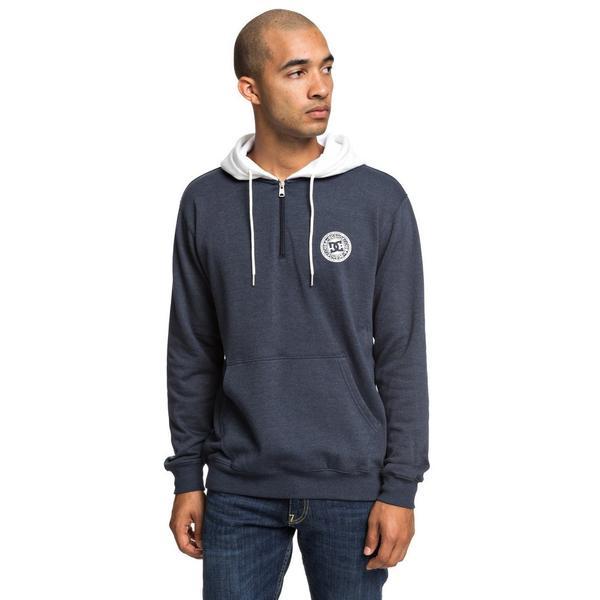 Hanorac barbati DC Shoes Rebel Half-Zip Hoodie EDYFT03433-BTL0, M, Bleumarin