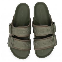 Slapi barbati pepe jeans ultra bio 2 buckles pms90061-765, 45, verde