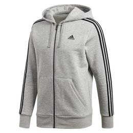 Hanorac barbati adidas performance essentials 3s full-zip brushed fleece hoodie cf5056, m, gri