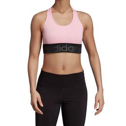 Bustiera femei adidas performance d2m logo bra dy4072, l, roz