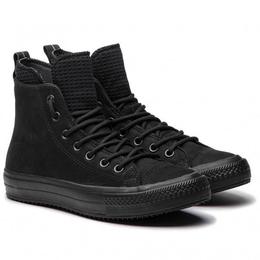 Ghete unisex converse chuck taylor all star wp leather 162409c, 41, negru