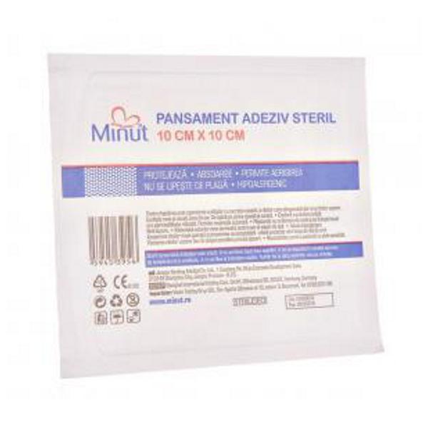 Pansament Adeziv Steril Pore Minut, 10 x 10 cm