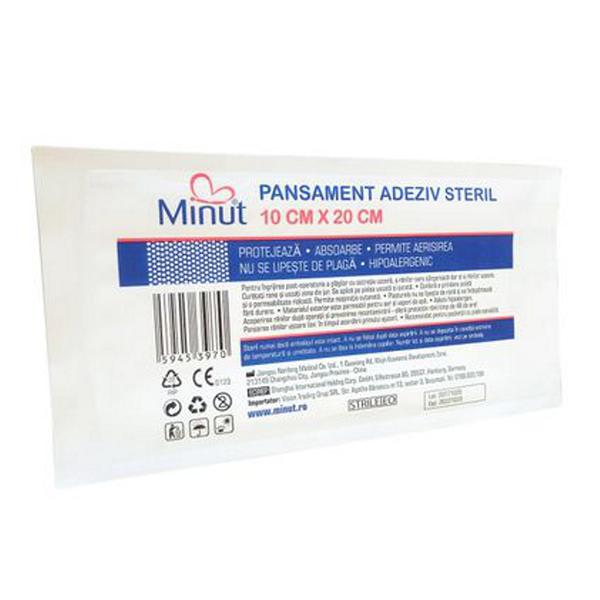 Pansament Adeziv Steril Pore Minut Vision Trading, 10 x 20 cm