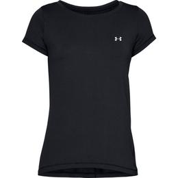 Tricou femei under armour heatgear armour short sleeve 1328964-001, m, negru