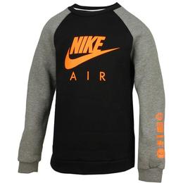 Bluza copii nike b nsw crw nike air longsleeve shirt 804727-011, 128-137 cm, negru