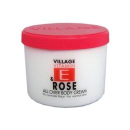 Crema de corp cu vitamina e si trandafir, village cosmetics, 500 ml