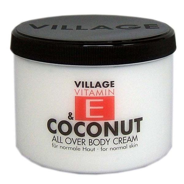 Crema de corp cu Vitamina E si Cocos, Village Cosmetics, 500 ml esteto.ro imagine noua