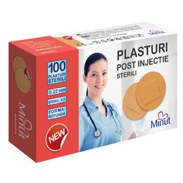 Plasturi Post Injectie Sterili 22 mm Minut Vision Trading, 100 buc