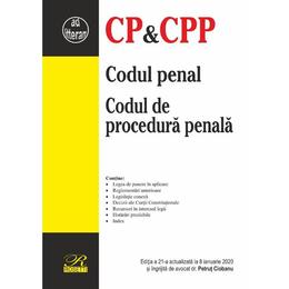 Codul penal. codul de procedura penala ed.21 act. 8 ianuarie 2020, editura rosetti