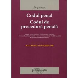 Codul penal. Codul de procedura penala Act. 13 ianuarie 2020, editura Hamangiu