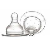 Tetina Silicon Rotunda, Debit Mic, Gat Larg - Minut, + 0 luni, 2 buc/ set