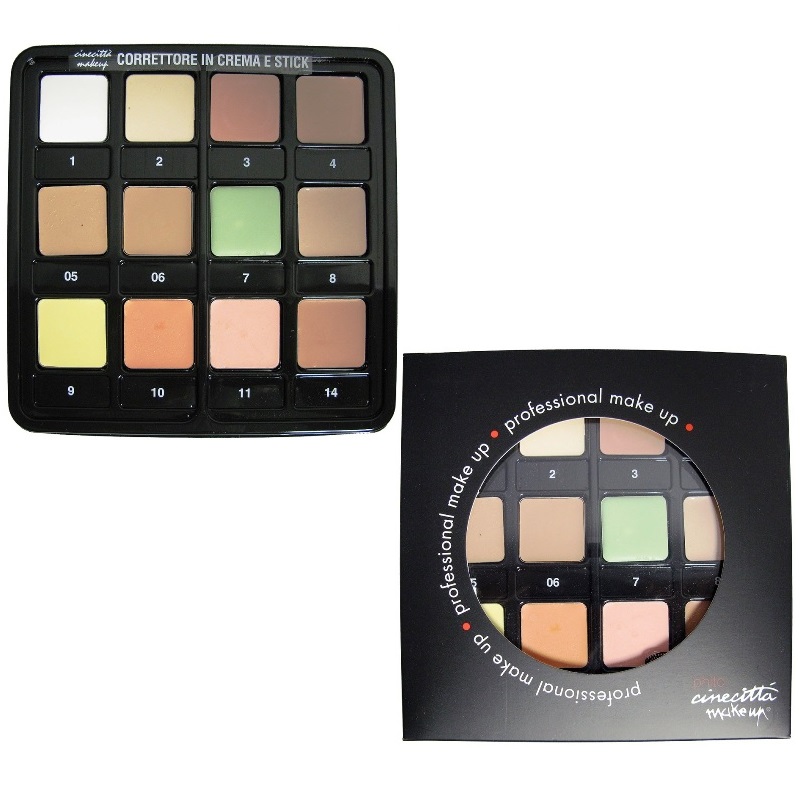 Paleta Profesionala 12 Culori Crema Compacta Corectoare - Cinecitta PhitoMake-up Professional Tavolozza Professionale 12 Colori Correttore Cover Up