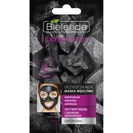 Masca cu carbune activ si struguri rosii pentru ten matur bielenda carbo detox 8g