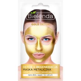 Masca Metalica Detoxifianta pentru Ten Matur si Sensibil Bielenda GOLD DETOX 8g