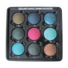 Paleta profesionala 9 culori fard de pleoape copt - cinecitta phitomake-up professional tavolozza professionale 9 colori ombretto cotto nr 3