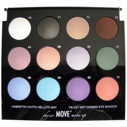 Paleta profesionala 12 culori fard de pleoape copt efect catifelat mat - cinecitta phitomake-up professional tavolozza professionale 12 colori ombretto cotto effetto velluto mato