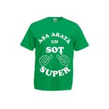 Tricou barbatesc personalizat Fruit of the loom, verde,Asa arata un sot super  2XL