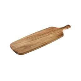 Platou dreptunghiular lemn pentru servit cu maner bonna acacia 60x19x1,8cm