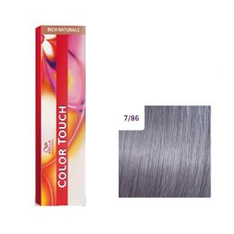 Vopsea fara Amoniac - Wella Professionals Color Touch nuanta 7/86 Medium Blonde Pearl Violet