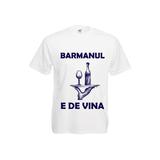 Tricou personalizat Fruit of the loom barbat barmanul e de vina alb XXL