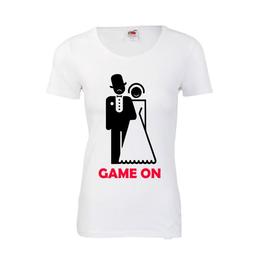 Tricou personalizat fruit of the loom petrecerea burlacitelor mireasa alb s