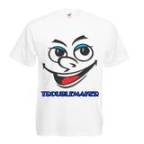 Tricou personalizat Fruit of the loom barbat troublemaker alb S