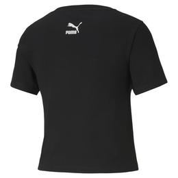 Tricou femei puma tfs graphic crop top 59625801, s, negru