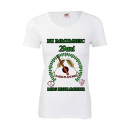 Tricou personalizat dama fruit of the loom nu imbatranesc 29 alb xl