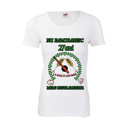 Tricou personalizat dama fruit of the loom nu imbatranesc 27 alb xl